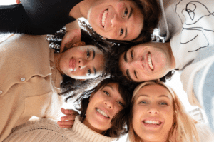 People enjoying friendship after life in rehab